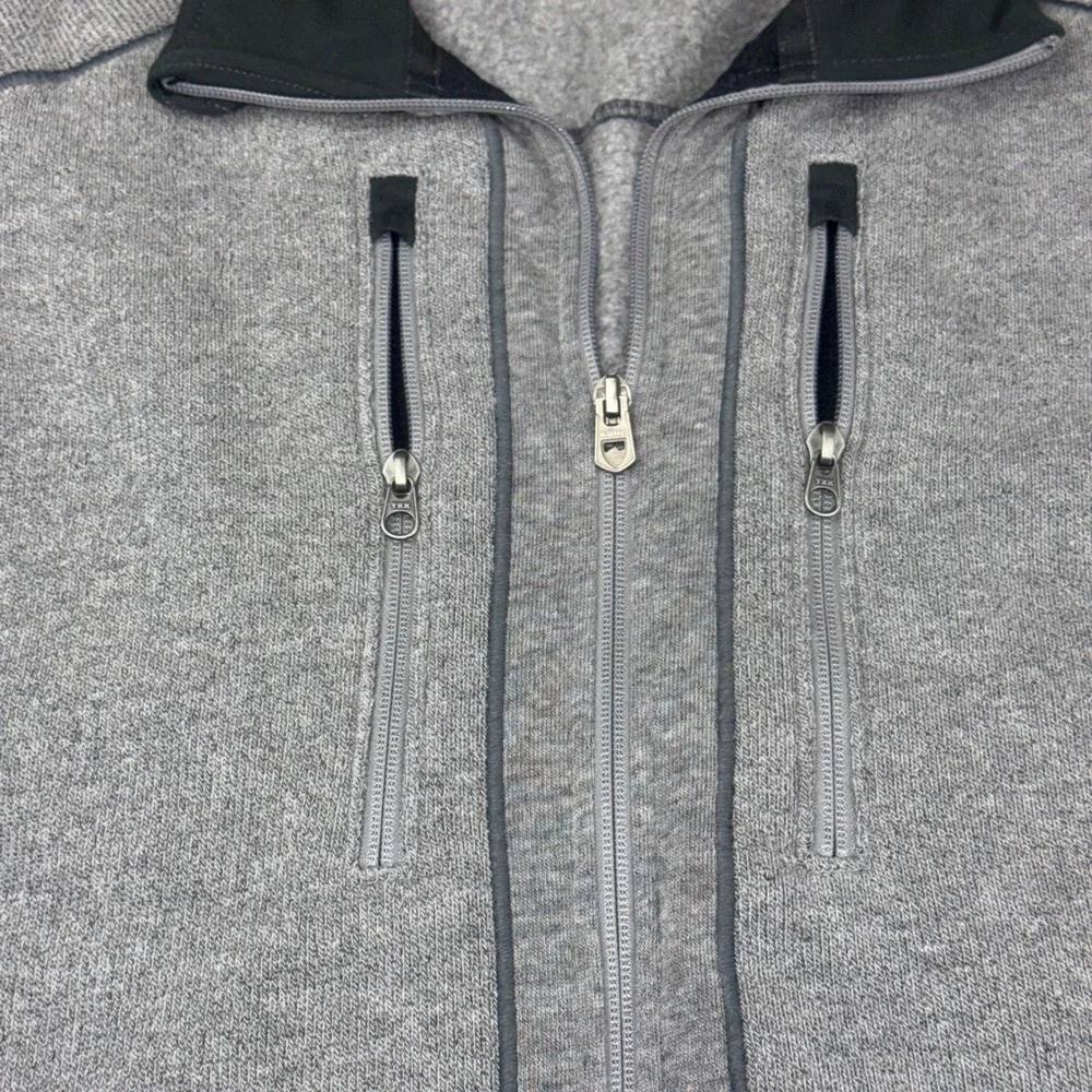 Kuhl Interceptr Mens Full Zip Fleece Jacket‎ Gray Heather Hiking Outdoor Medium